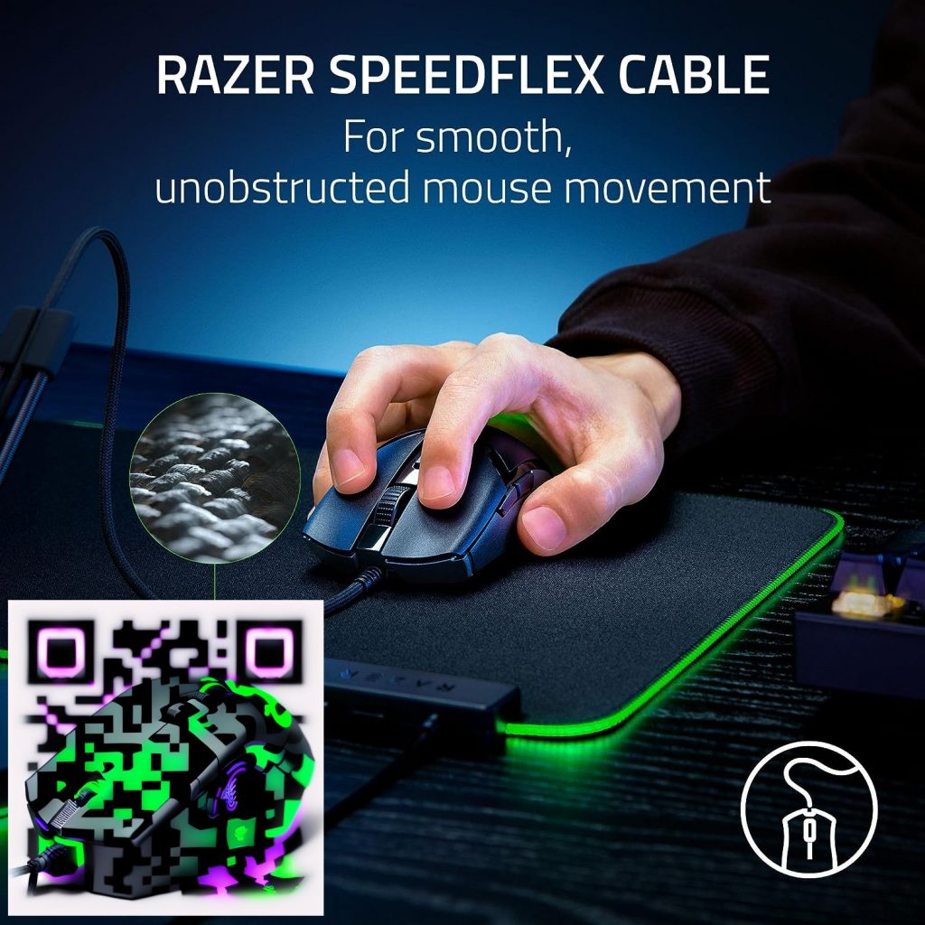 Chroma RGB illumination of the Razer Cobra Lightweight Wired Gaming Mouse Chroma RGB