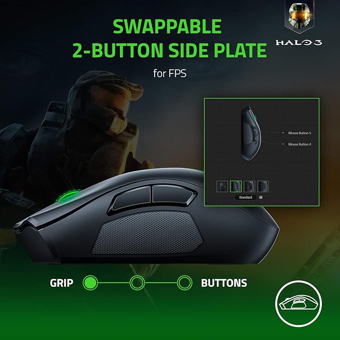 Exploring the Features of the Razer Naga Pro Mouse RZ01-03420100-R3G1 8886419333043